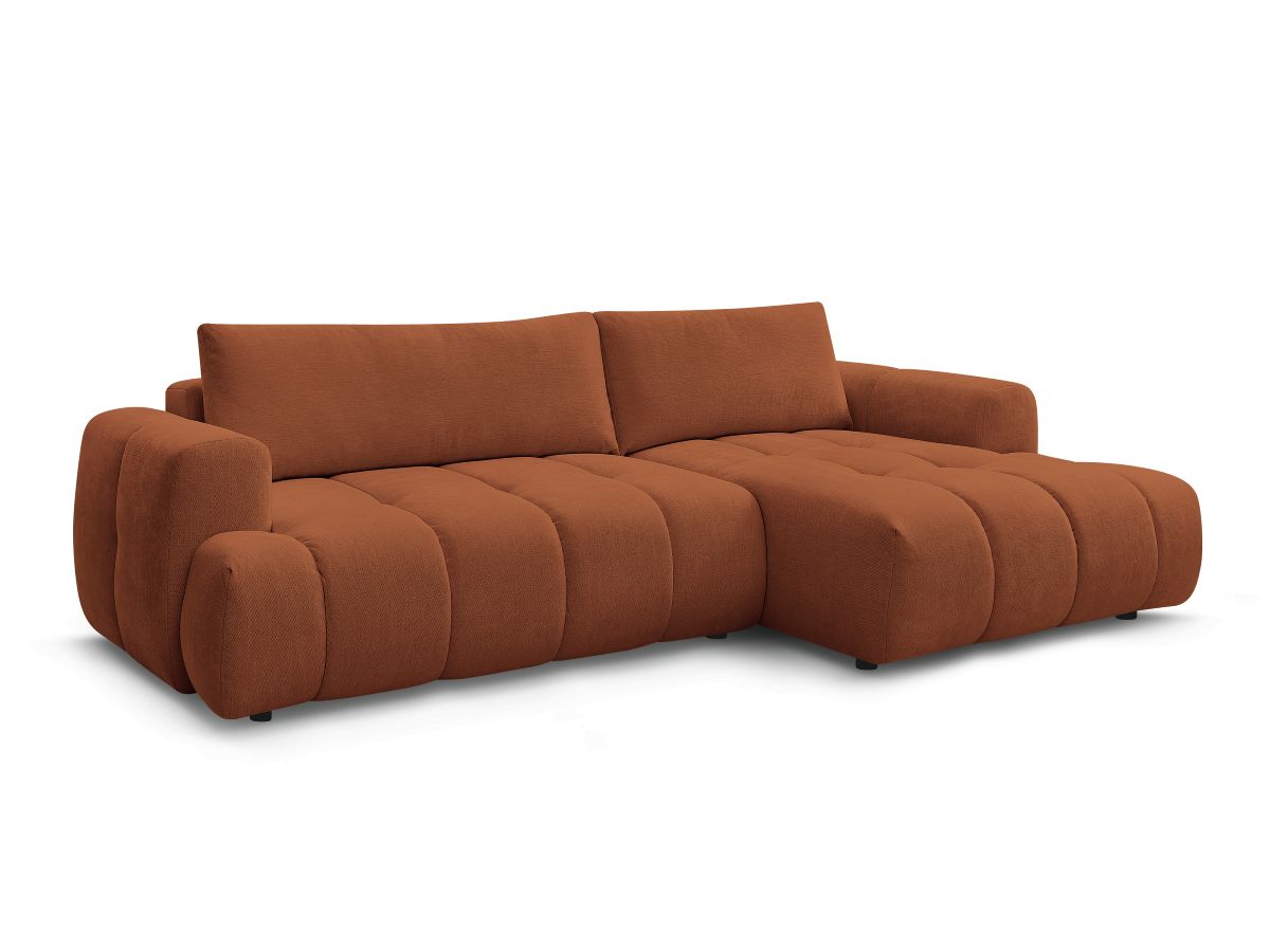 Canapé d'angle convertible FUJI tissu lisse