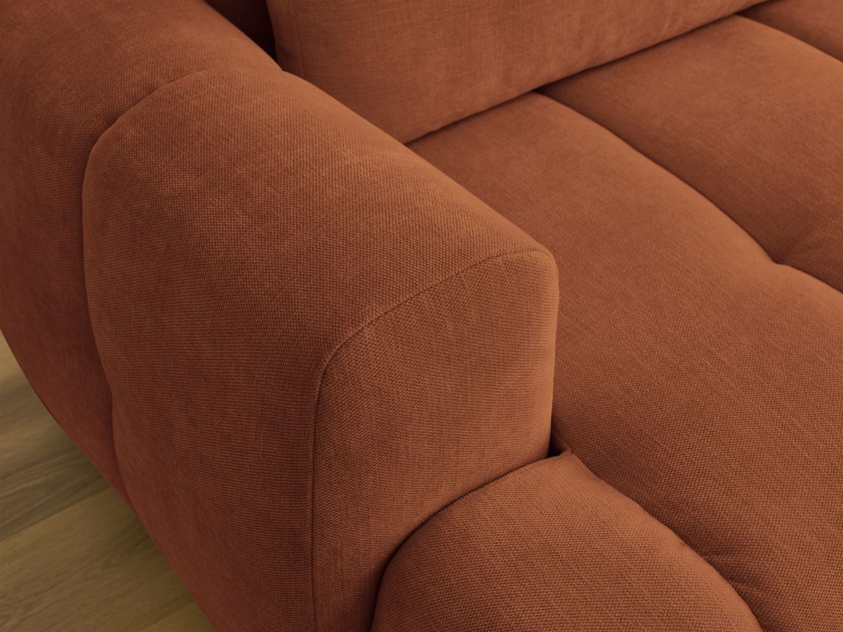 Canapé d'angle convertible FUJI tissu lisse