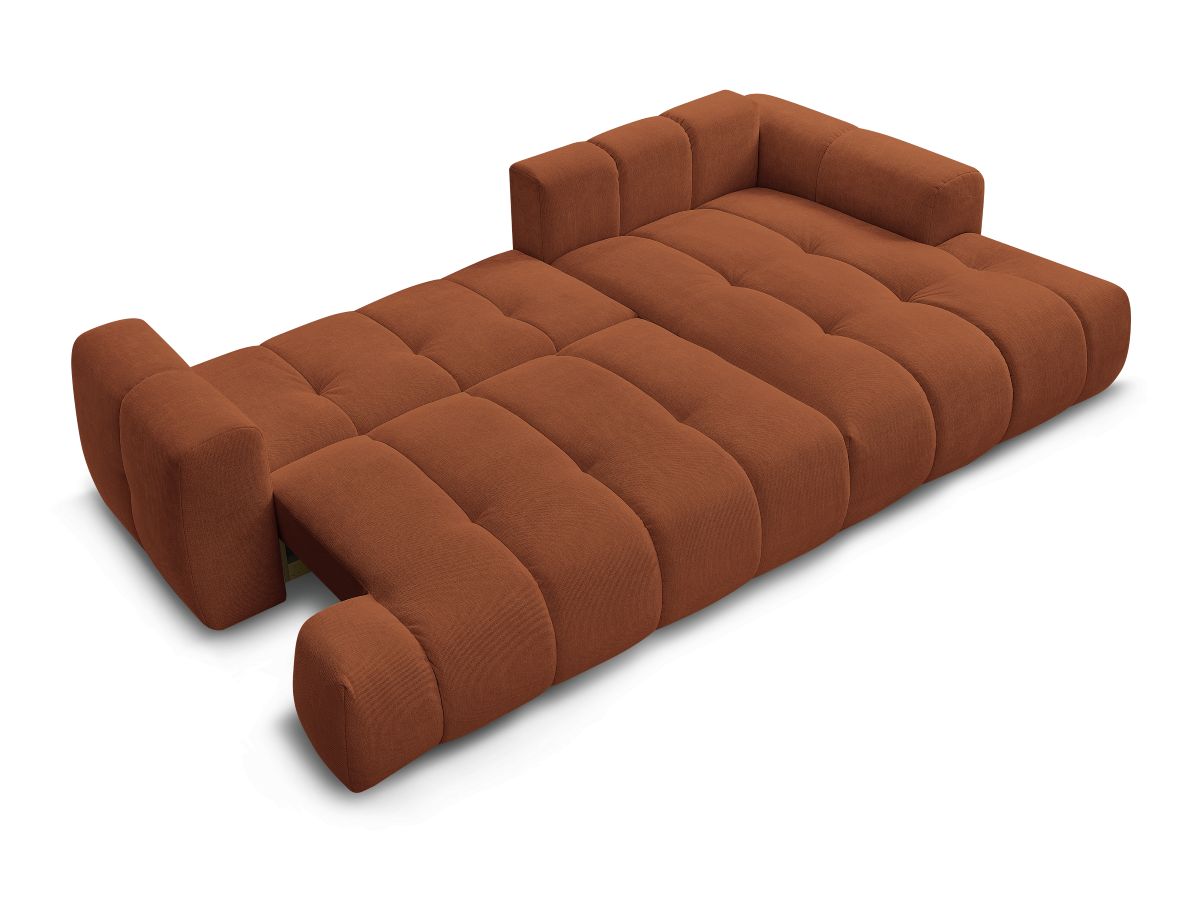 Canapé d'angle convertible FUJI tissu lisse
