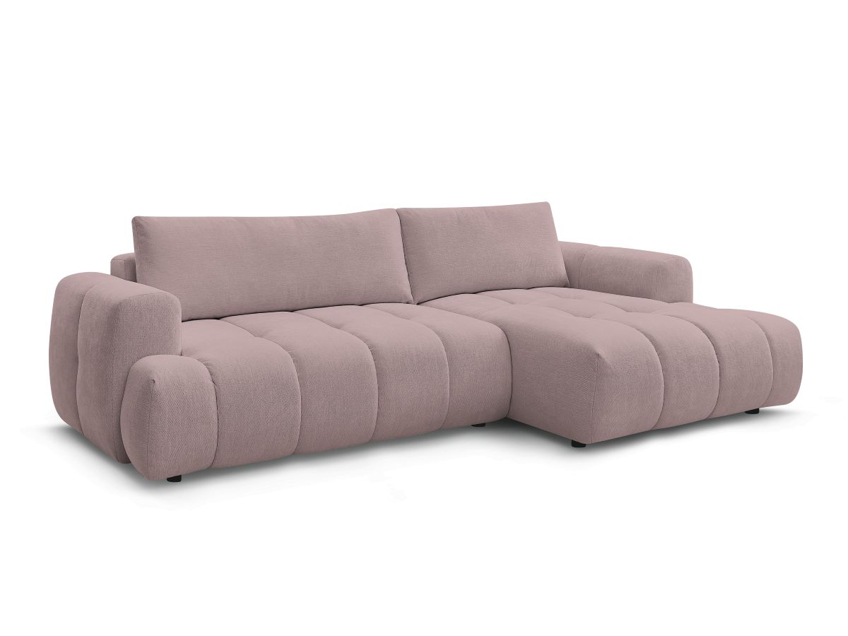Canapé d'angle convertible FUJI tissu lisse