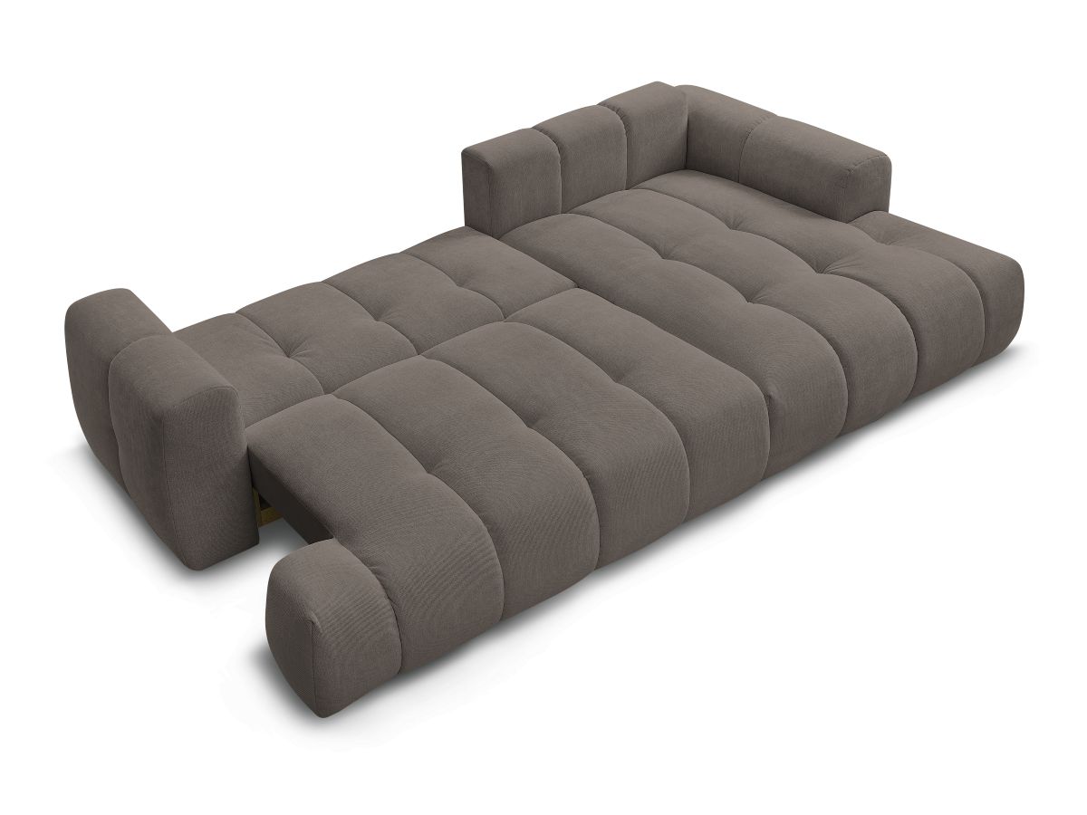 Canapé d'angle convertible FUJI tissu lisse