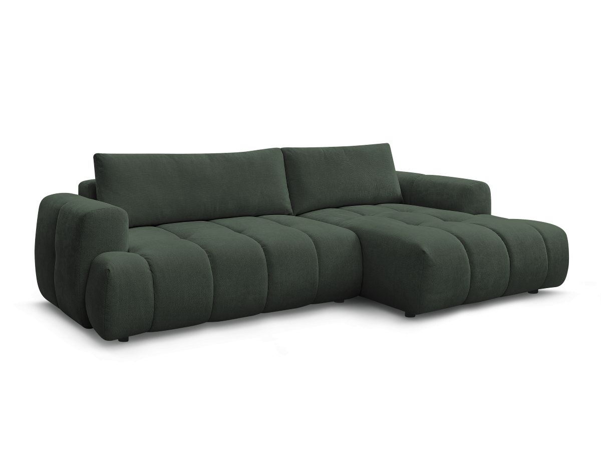 Canapé d'angle convertible FUJI tissu lisse