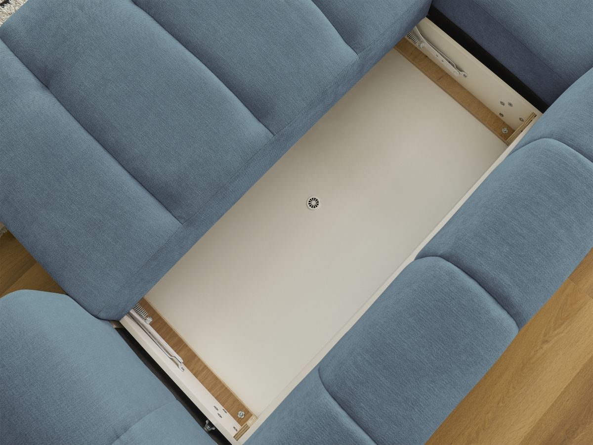 Canapé d'angle convertible FUJI tissu lisse