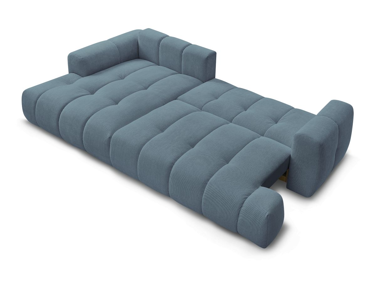 Canapé d'angle convertible FUJI tissu lisse