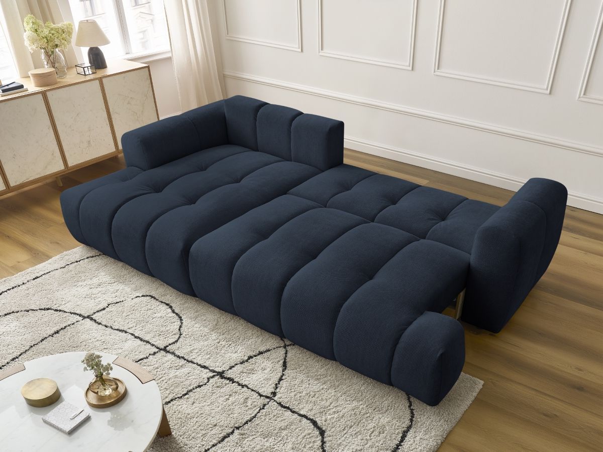 Canapé d'angle convertible FUJI tissu lisse