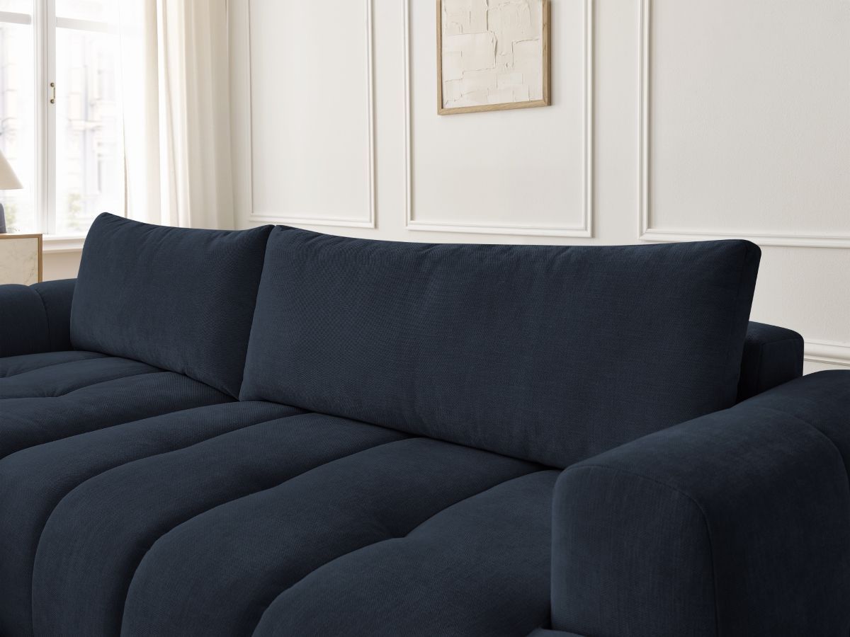 Canapé d'angle convertible FUJI tissu lisse