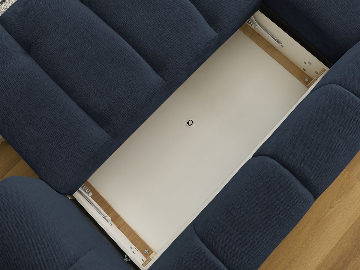 Canapé d'angle convertible FUJI tissu lisse