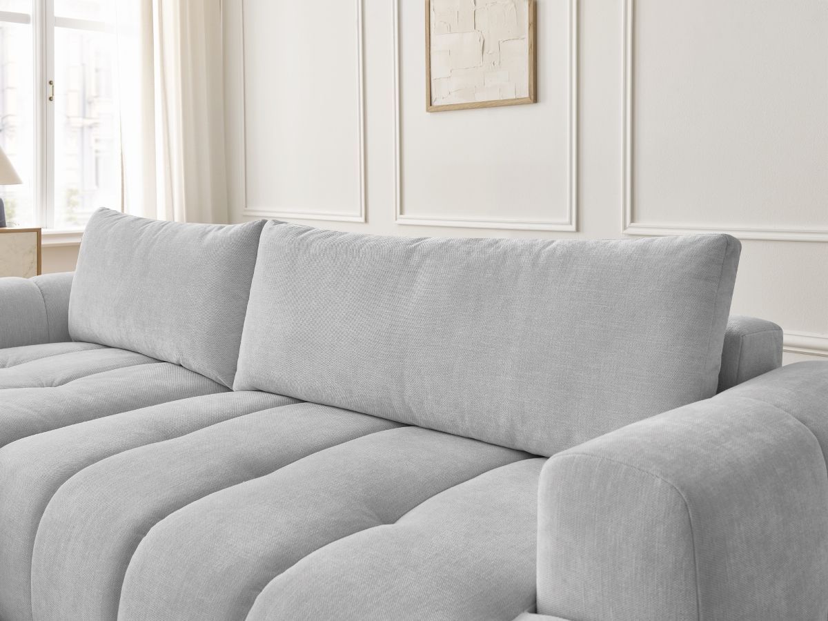 Canapé d'angle convertible FUJI tissu lisse