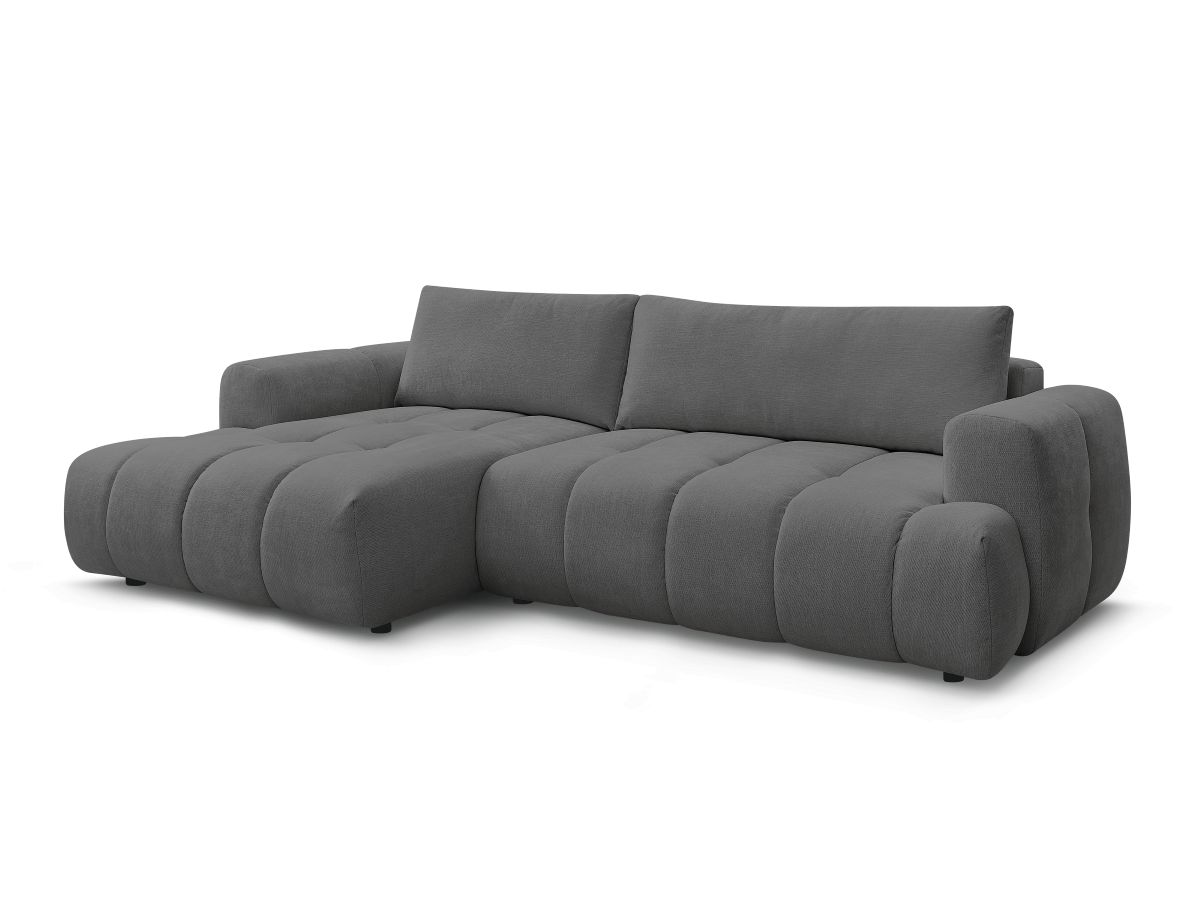 Canapé d'angle convertible FUJI tissu lisse