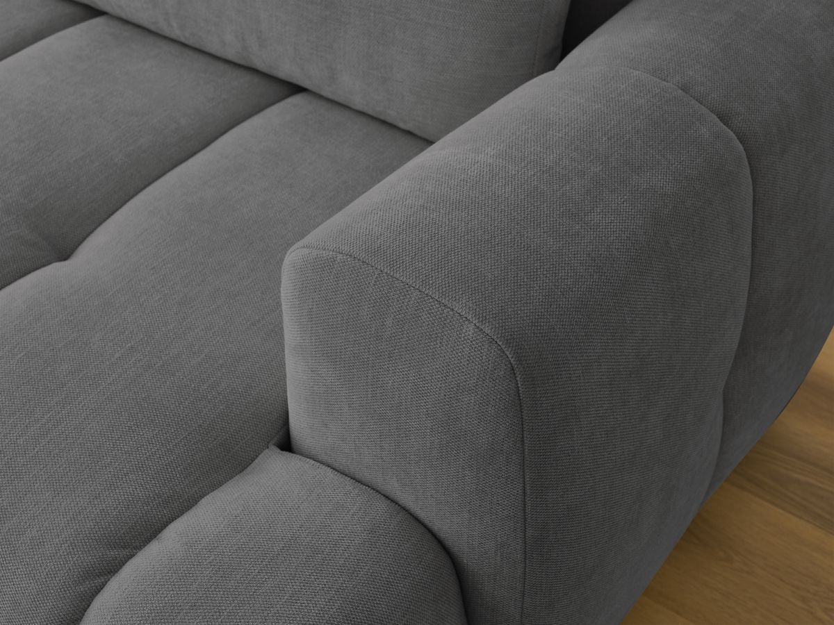 Canapé d'angle convertible FUJI tissu lisse
