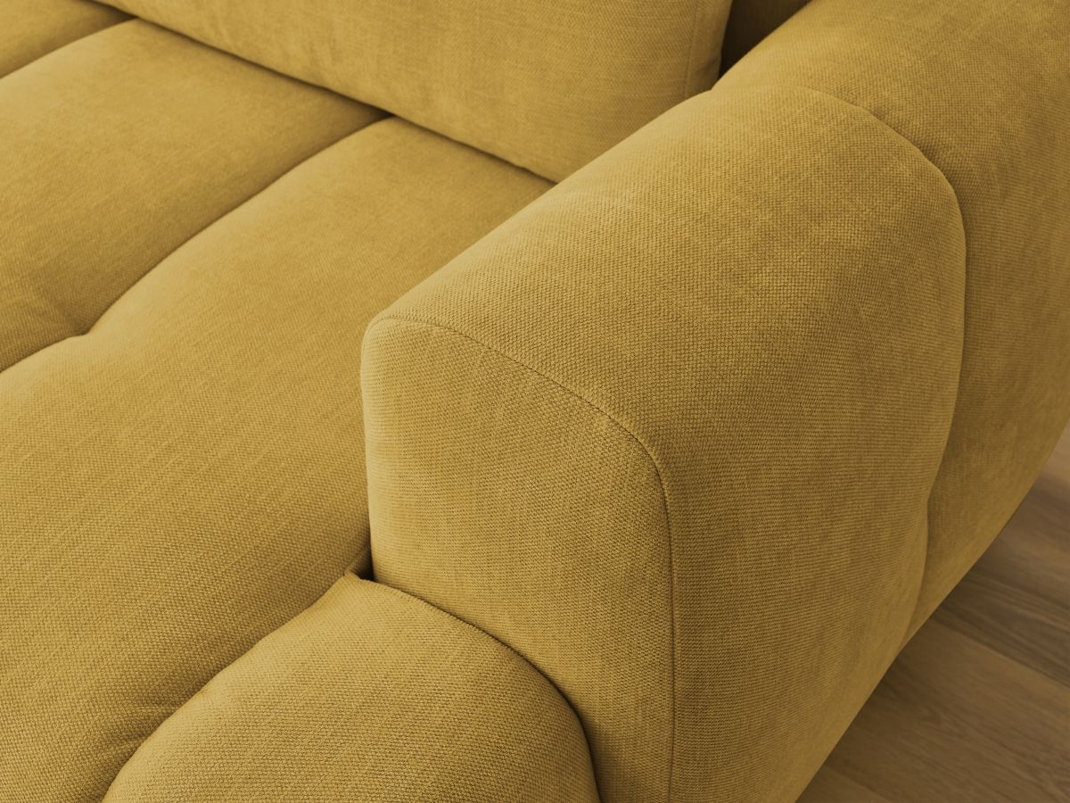 Canapé d'angle convertible FUJI tissu lisse