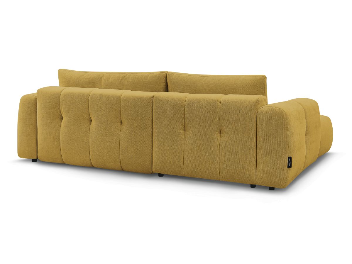Canapé d'angle convertible FUJI tissu lisse