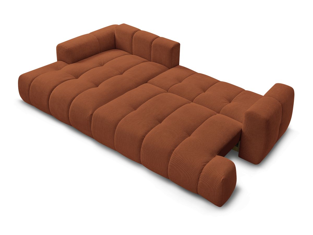 Canapé d'angle convertible FUJI tissu lisse