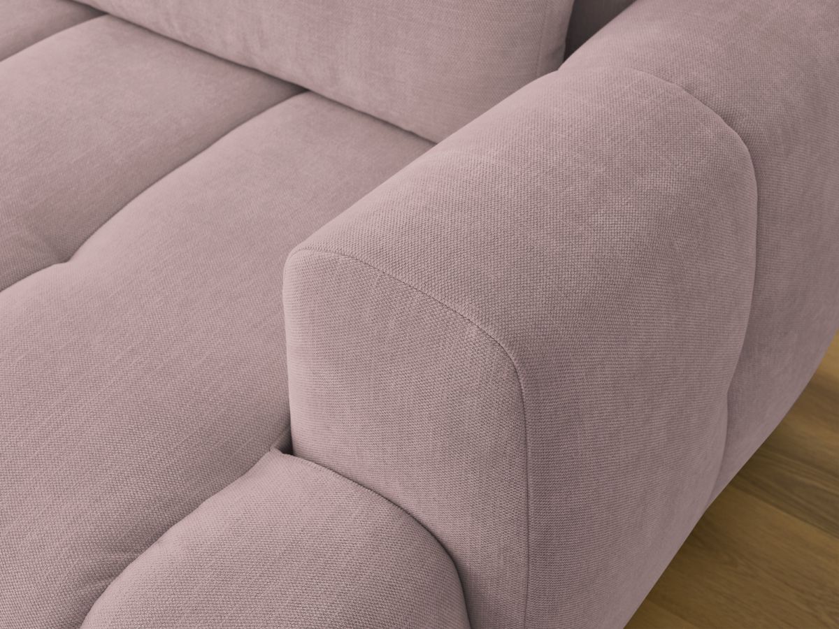 Canapé d'angle convertible FUJI tissu lisse