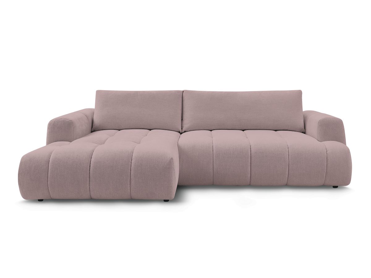 Canapé d'angle convertible FUJI tissu lisse