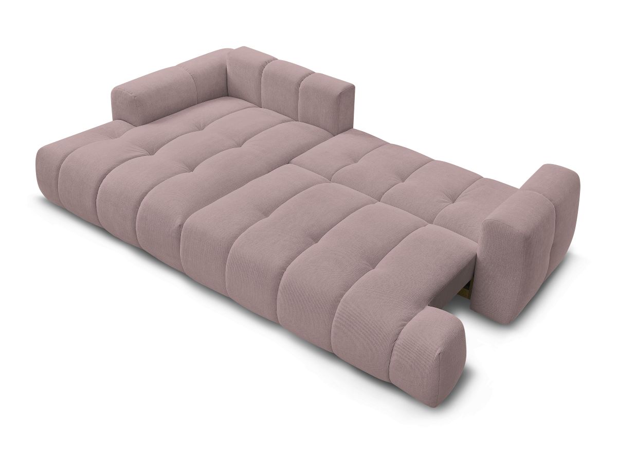 Canapé d'angle convertible FUJI tissu lisse