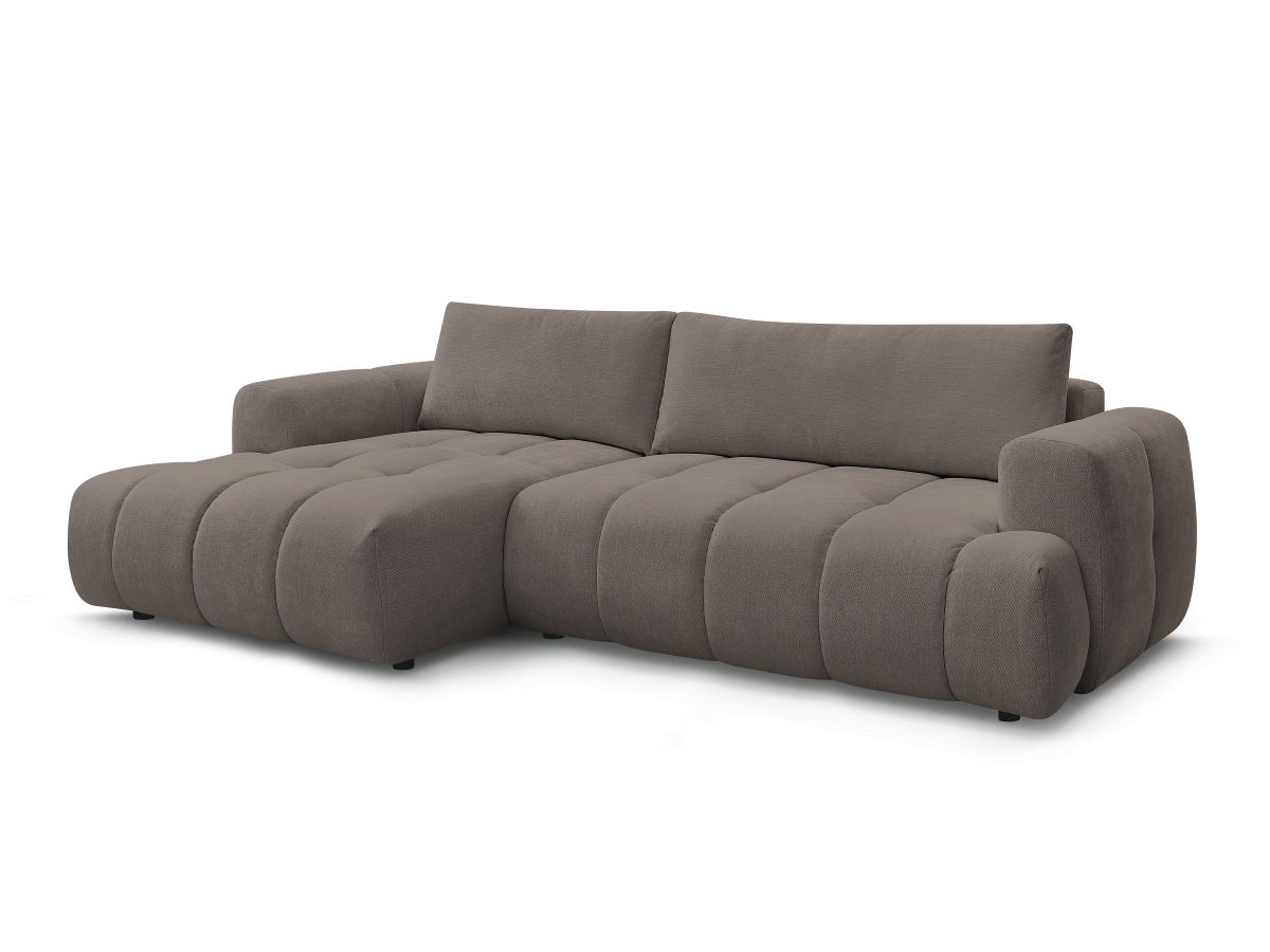 Canapé d'angle convertible FUJI tissu lisse