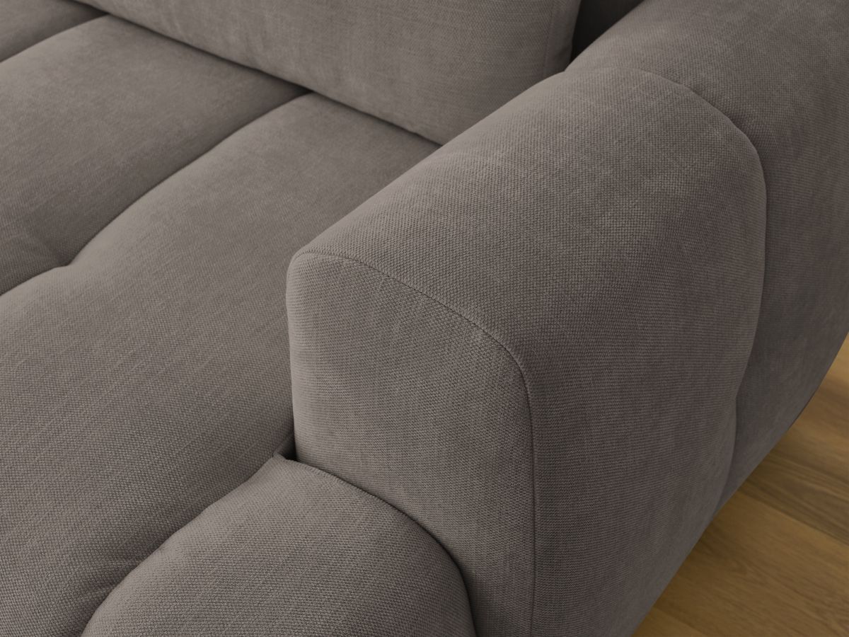 Canapé d'angle convertible FUJI tissu lisse