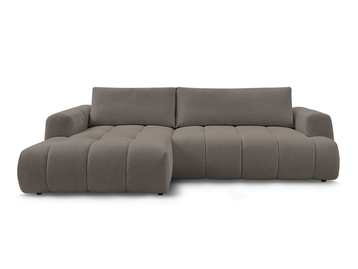 Canapé d'angle convertible FUJI tissu lisse