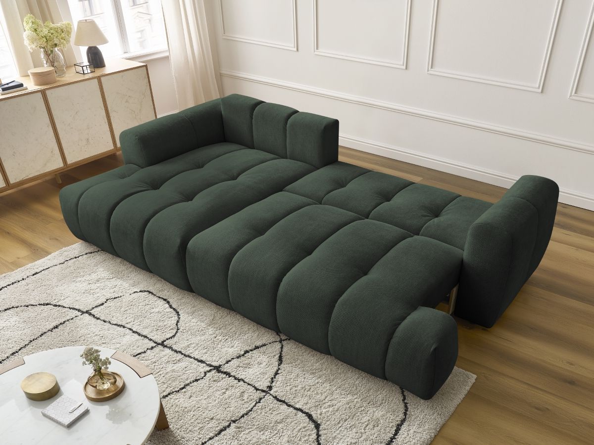Canapé d'angle convertible FUJI tissu lisse