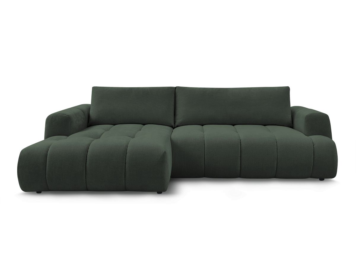 Canapé d'angle convertible FUJI tissu lisse