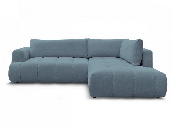 Canapé d'angle L convertible FUJII tissu lisse