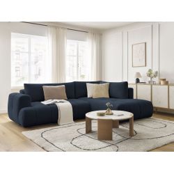 Canap&eacute; d'angle L convertible FUJII tissu lisse