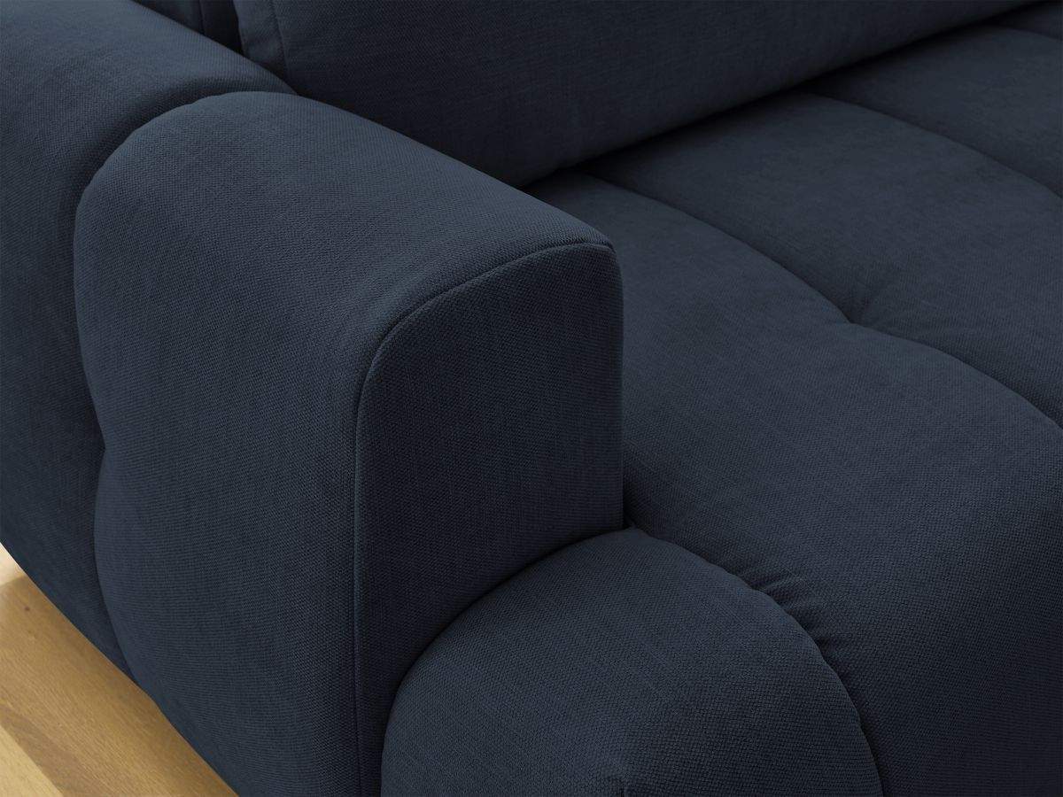 Canapé d'angle L convertible FUJI tissu lisse