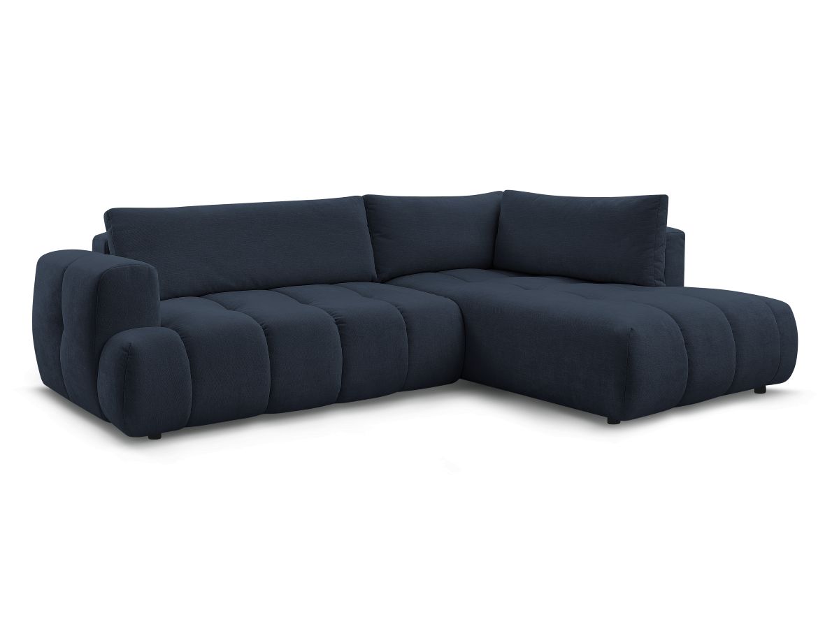 Canapé d'angle L convertible FUJI tissu lisse