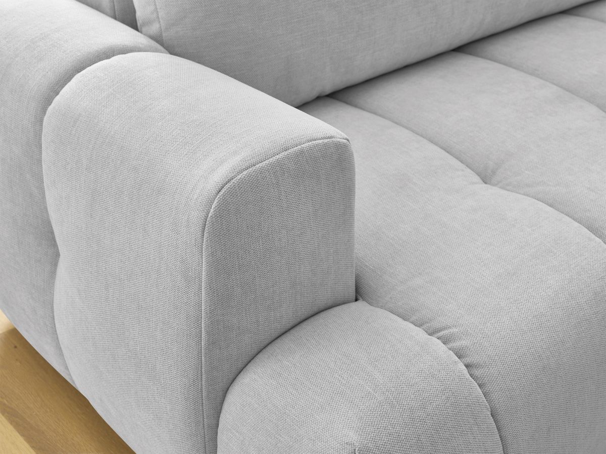 Canapé d'angle L convertible FUJI tissu lisse