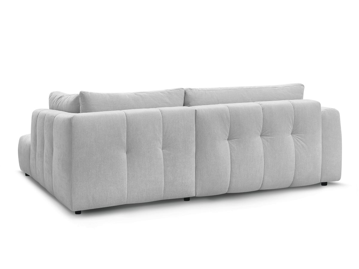 Canapé d'angle L convertible FUJI tissu lisse