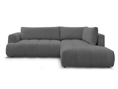 Canapé d'angle L convertible FUJI tissu lisse