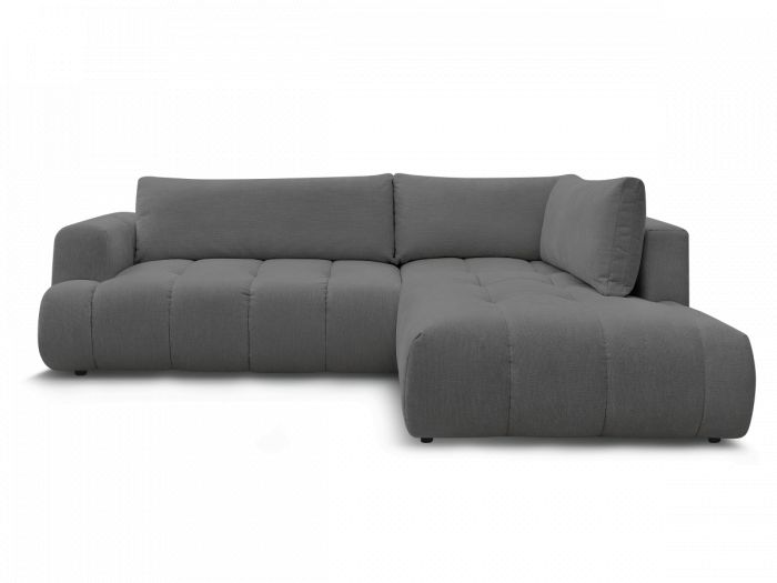 Canapé d'angle L convertible FUJII tissu lisse