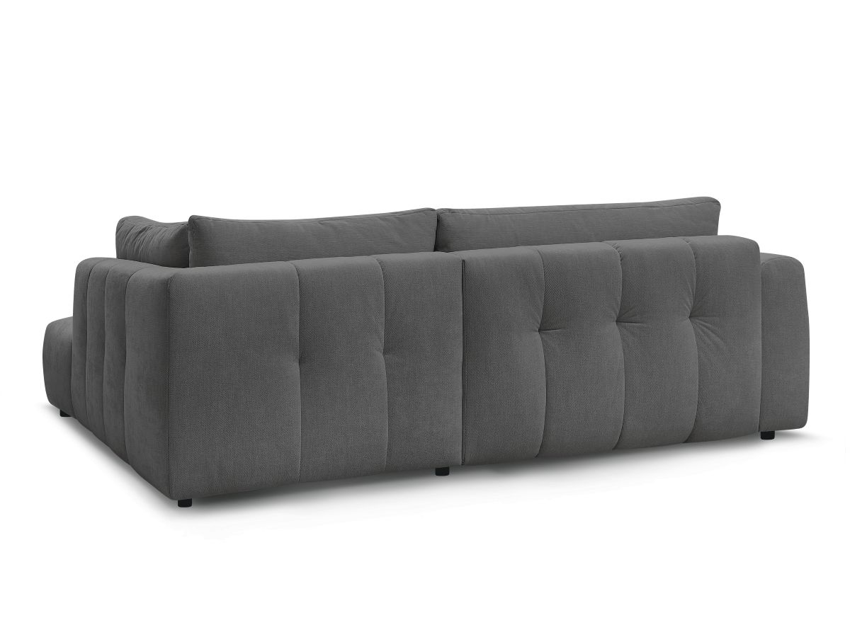 Canapé d'angle L convertible FUJI tissu lisse