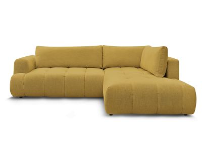 Canapé d'angle L convertible FUJI tissu lisse