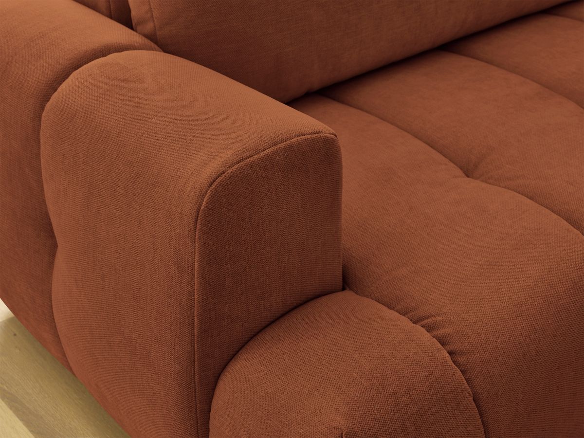 Canapé d'angle L convertible FUJI tissu lisse