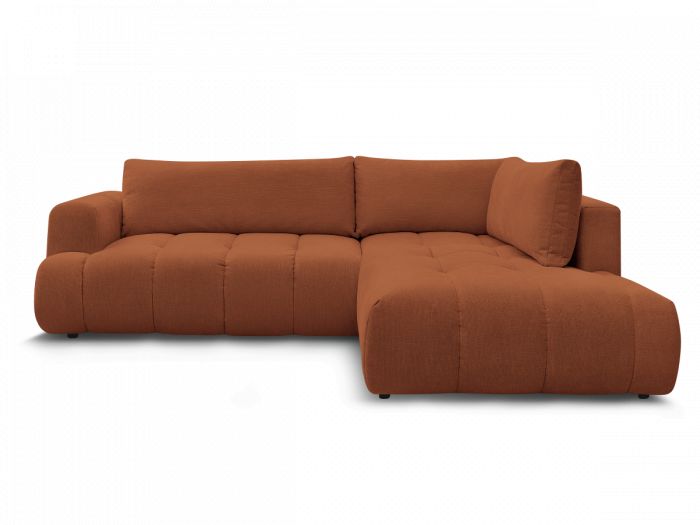 Canapé d'angle L convertible FUJII tissu lisse