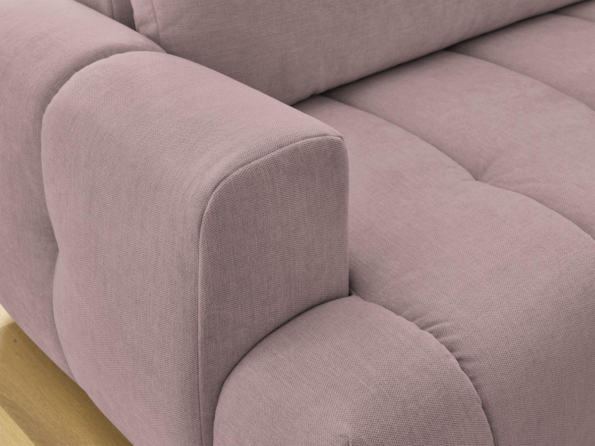 Canapé d'angle L convertible FUJI tissu lisse