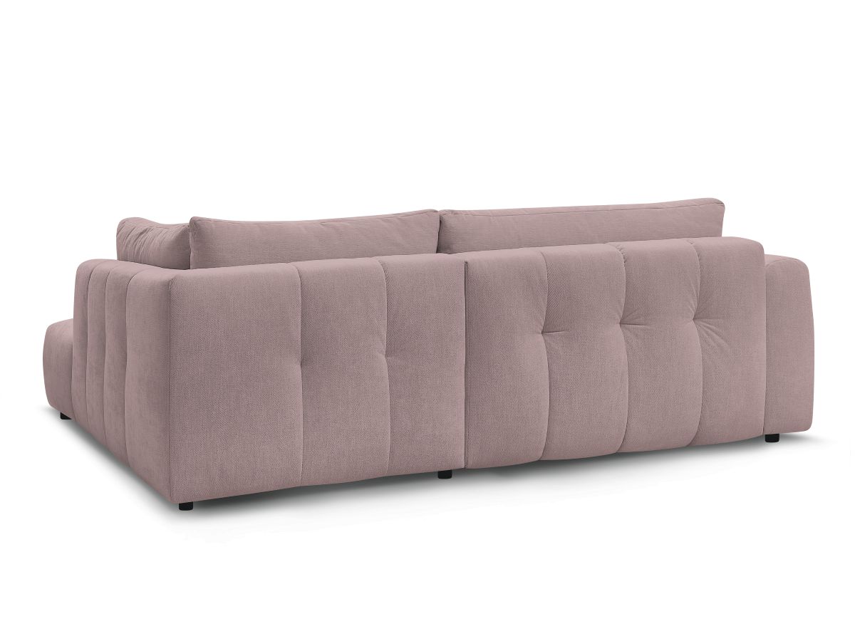Canapé d'angle L convertible FUJI tissu lisse