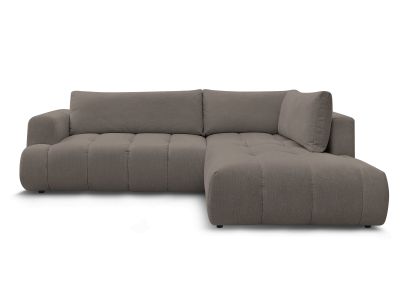 Canapé d'angle L convertible FUJI tissu lisse