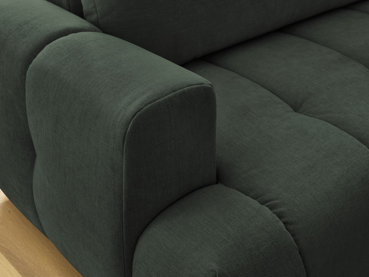 Canapé d'angle L convertible FUJI tissu lisse