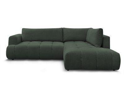 Canapé d'angle L convertible FUJI tissu lisse