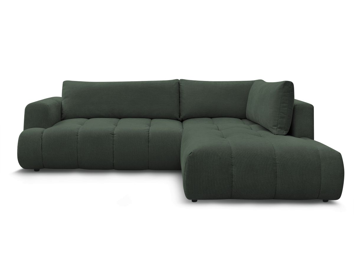 Canapé d'angle L convertible FUJI tissu lisse