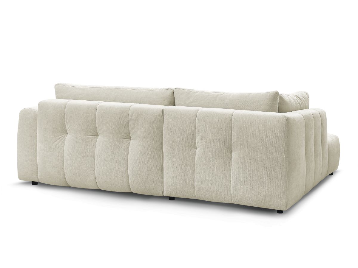 Canapé d'angle L convertible FUJI tissu lisse