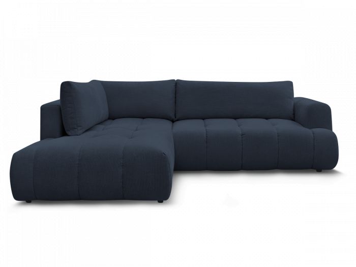 Canapé d'angle L convertible FUJII tissu lisse