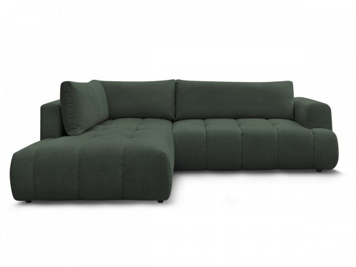 Canapé d'angle L convertible FUJII tissu lisse