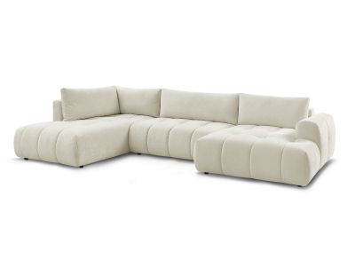 Canapé panoramique convertible FUJI tissu lisse
