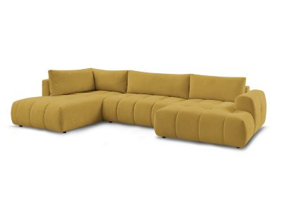Canapé panoramique convertible FUJI tissu lisse