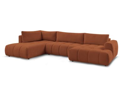 Canapé panoramique convertible FUJI tissu lisse