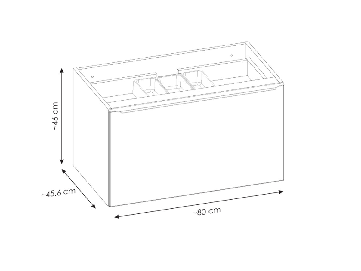 LAYA zwarte badkamerkast 160 cm